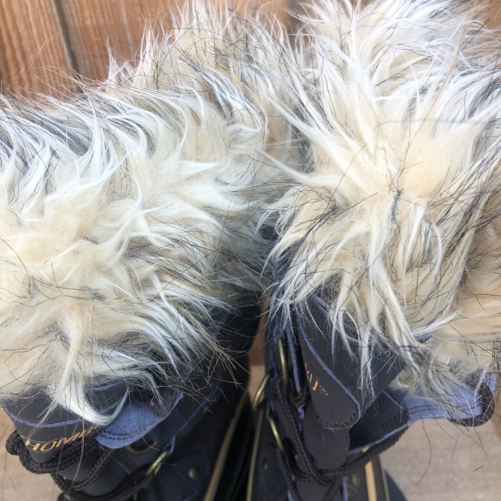 Khombu Izzie Women's Suede Winter Duck Boots Fur Wool Lined Size 9 BW1646 - Picture 10 of 12